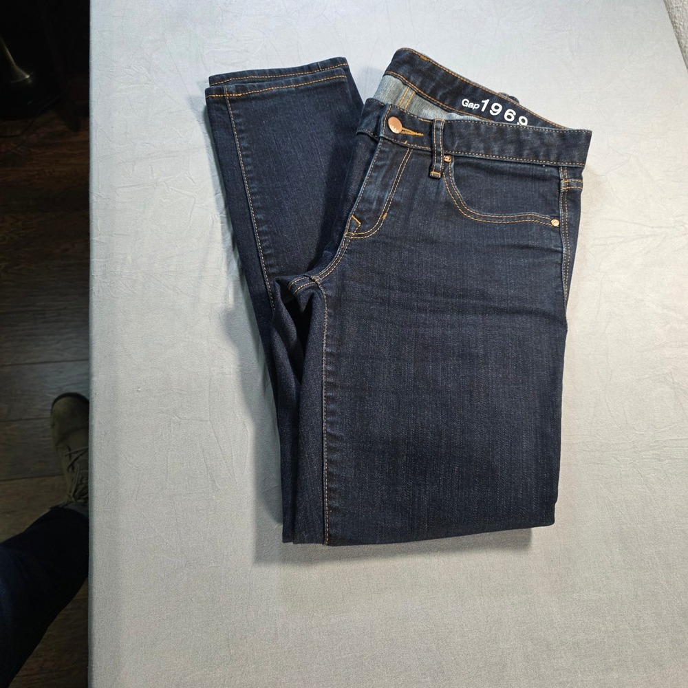 Gap 1969 Always Skinny Jeans Womens 27s (short) Dark Wash Indigo Denim